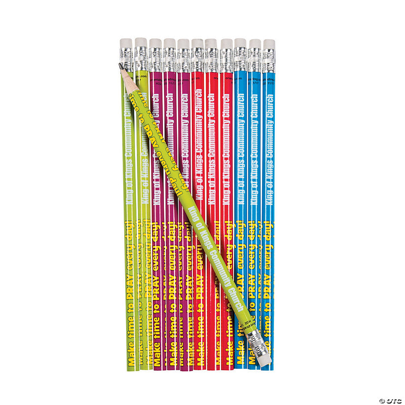 Personalized Religious Print Pencil Assortment Oriental Trading