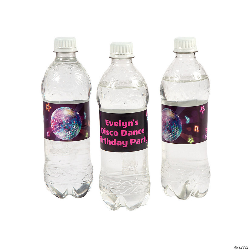Personalized Retro Vibes Water Bottle Labels - 25 Pc. Image Thumbnail