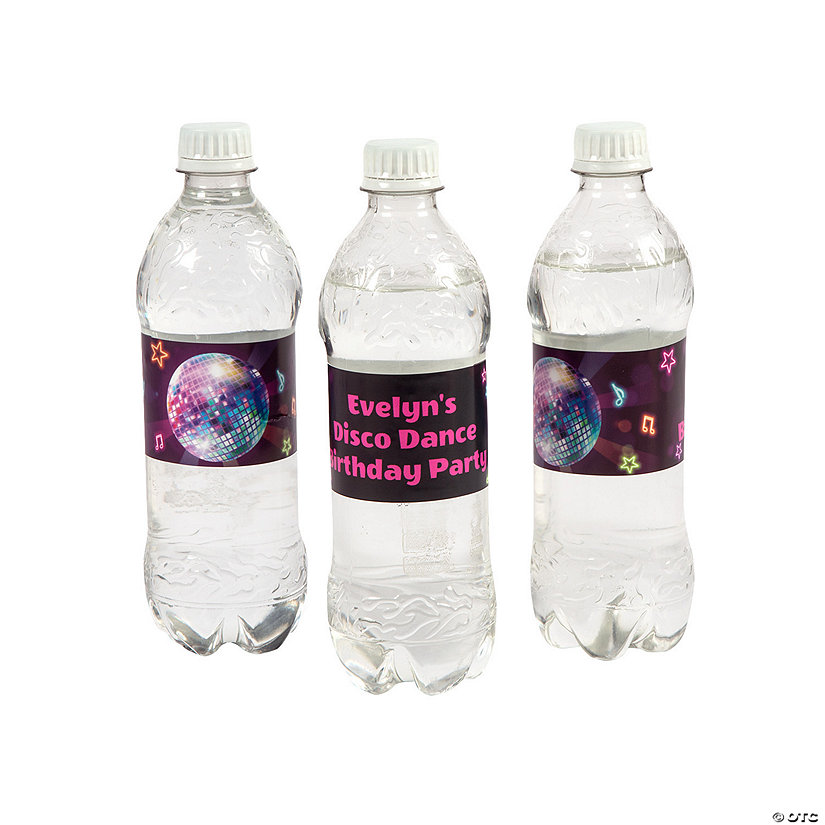 Personalized Retro Vibes Water Bottle Labels - 25 Pc. Image