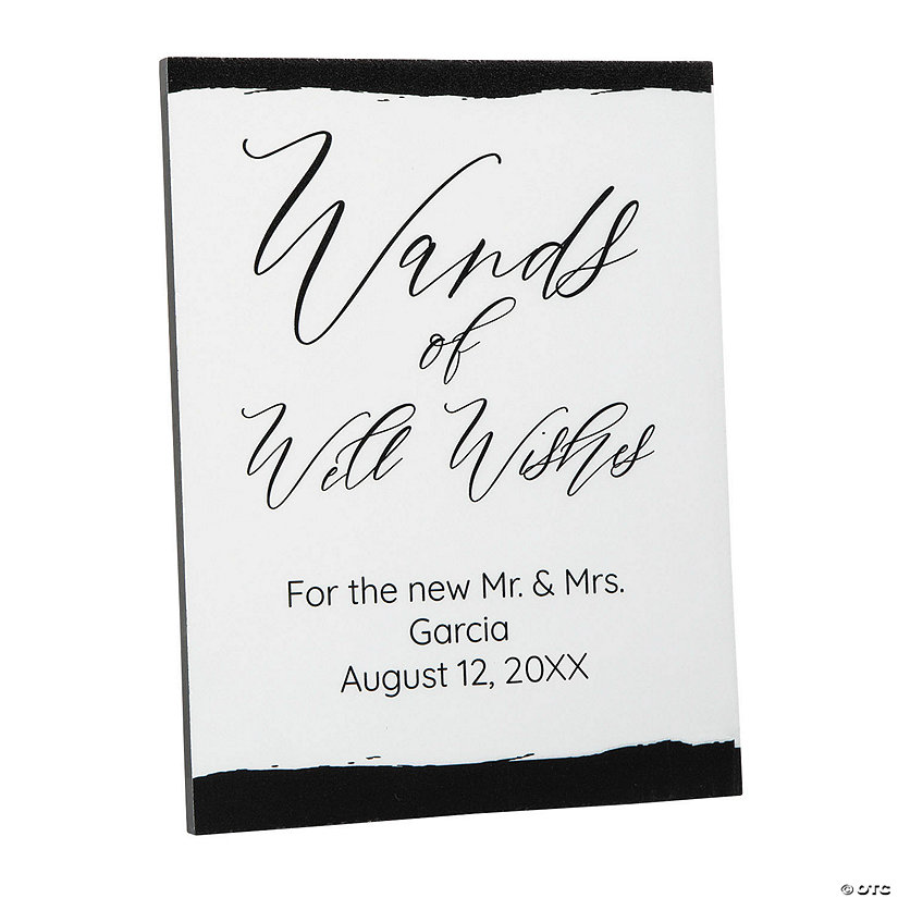 Personalized Ribbon Wand Favor Tabletop Sign Image Thumbnail