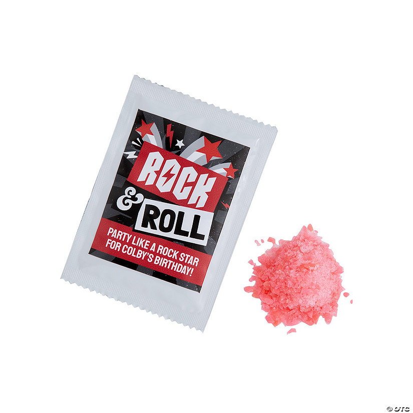 Personalized Rock & Roll Popping Candy Packs &#8211; 36 Pc. Image Thumbnail