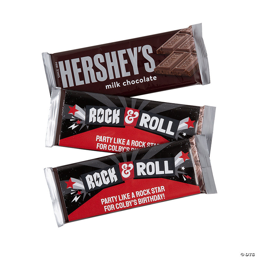 Personalized Rock Star Candy Bar Labels - 12 Pc. Image Thumbnail