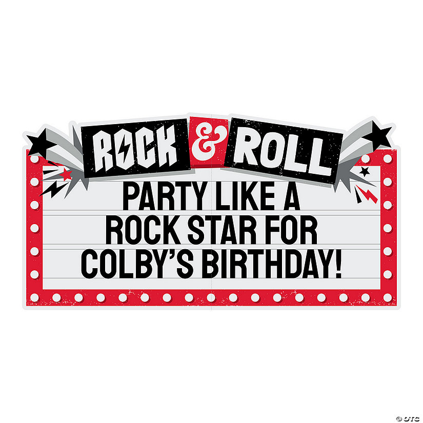 Personalized Rock Star Marquee Sign Image Thumbnail