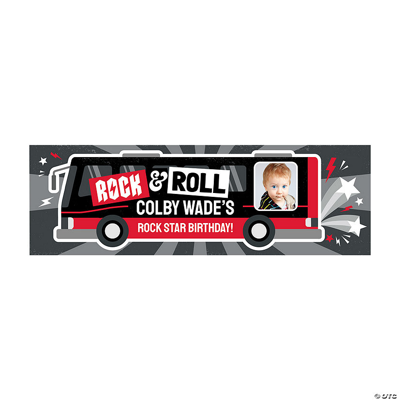 Personalized Rock Star Tour Bus Custom Photo Banner - Small Image Thumbnail