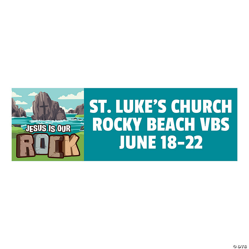 Personalized Rocky Beach VBS Banner - Medium Image Thumbnail