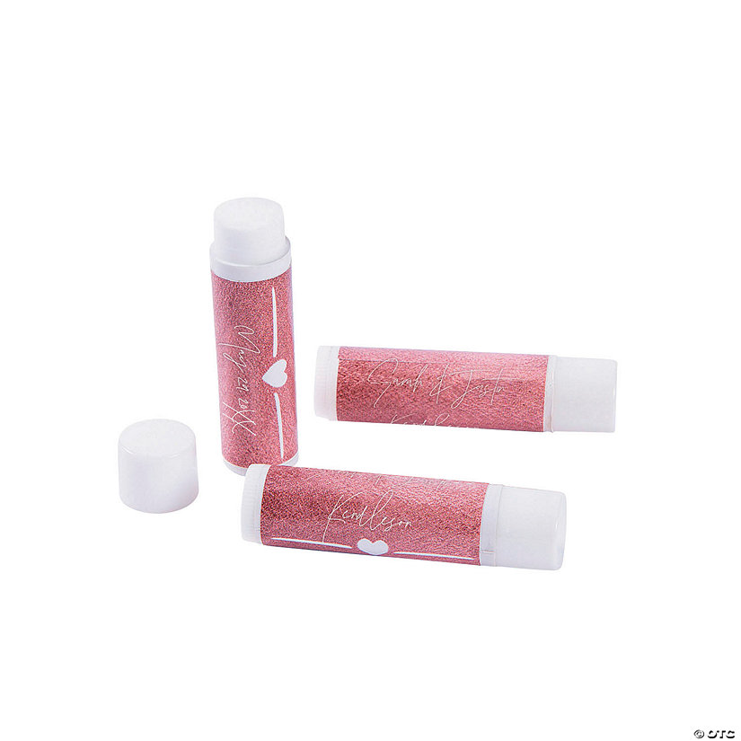 Personalized Rose Gold Lip Balm Covers 12 Pc.