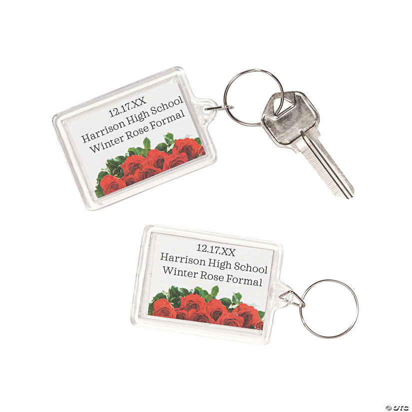 Personalized Rose Key Chains 12 Pc. Oriental Trading