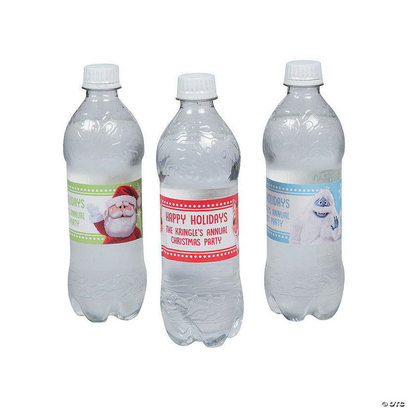 Personalized Rudolph the Red-Nosed Reindeer<sup>&#174;</sup> Water Bottle Labels - 50 Pc. Image
