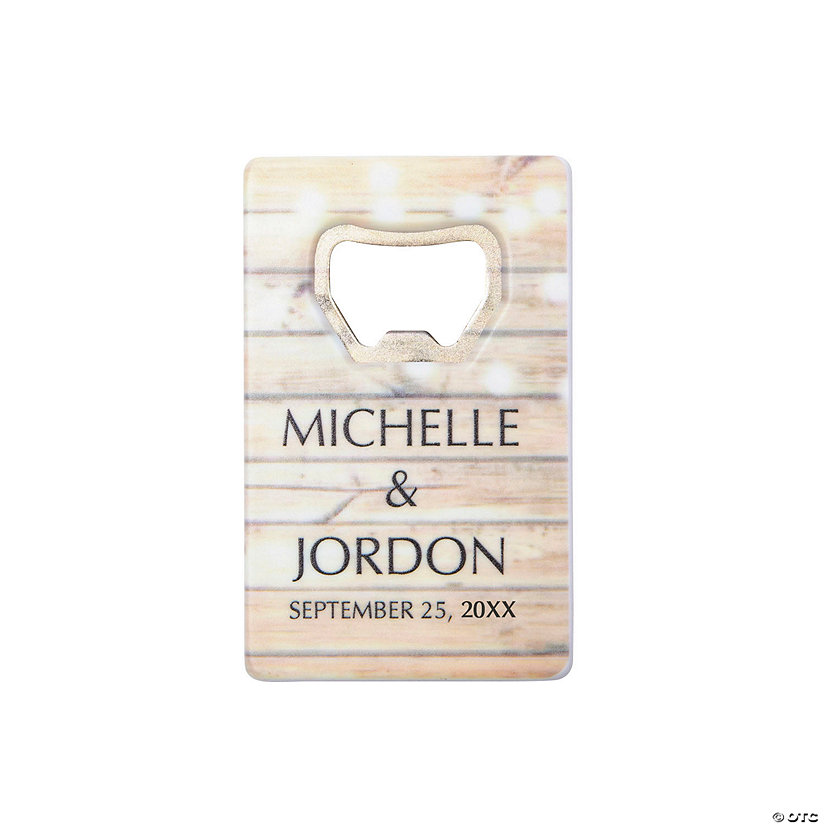 Personalized Rustic Bottle Openers - 12 Pc. Image Thumbnail