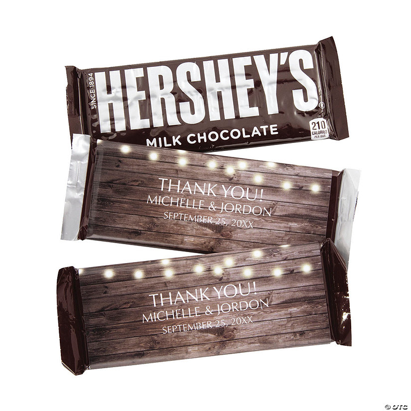 Personalized Rustic Candy Bar Labels - 12 Pc. Image Thumbnail