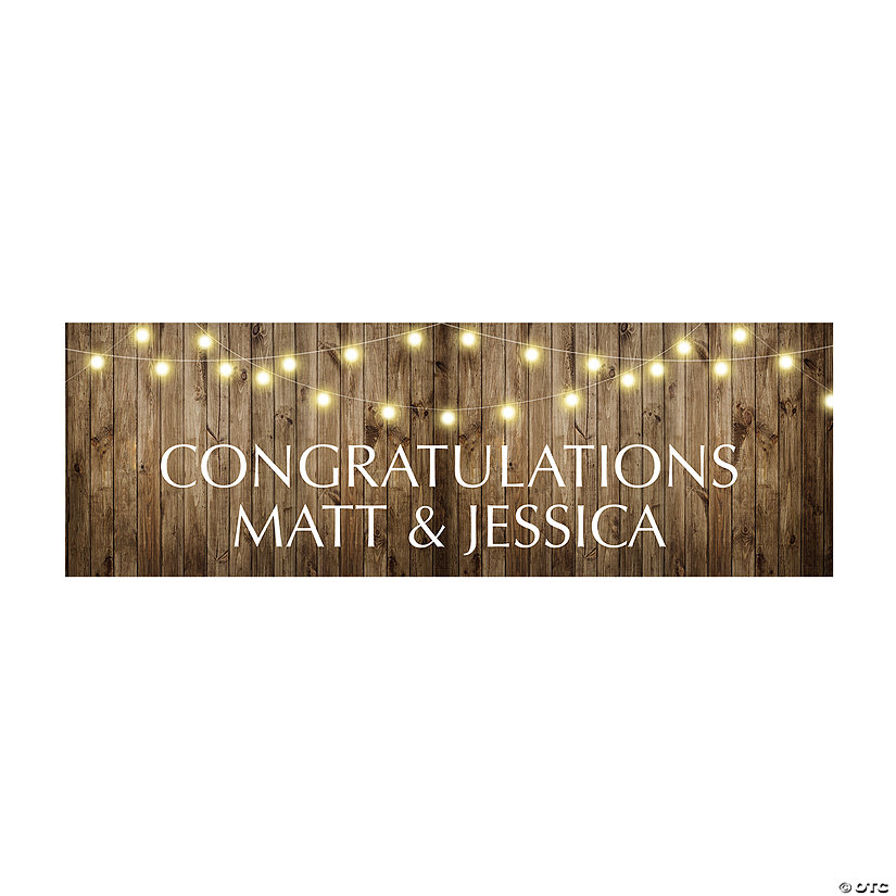 Personalized Rustic Wedding Banner - Small Image Thumbnail