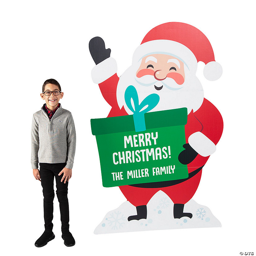 Personalized Santa LifeSize Cardboard Cutout StandUp Oriental Trading