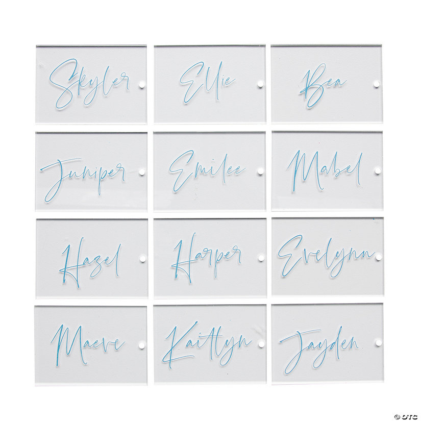 Personalized Script Clear Acrylic Gift Tags - 12 Pc. Image Thumbnail