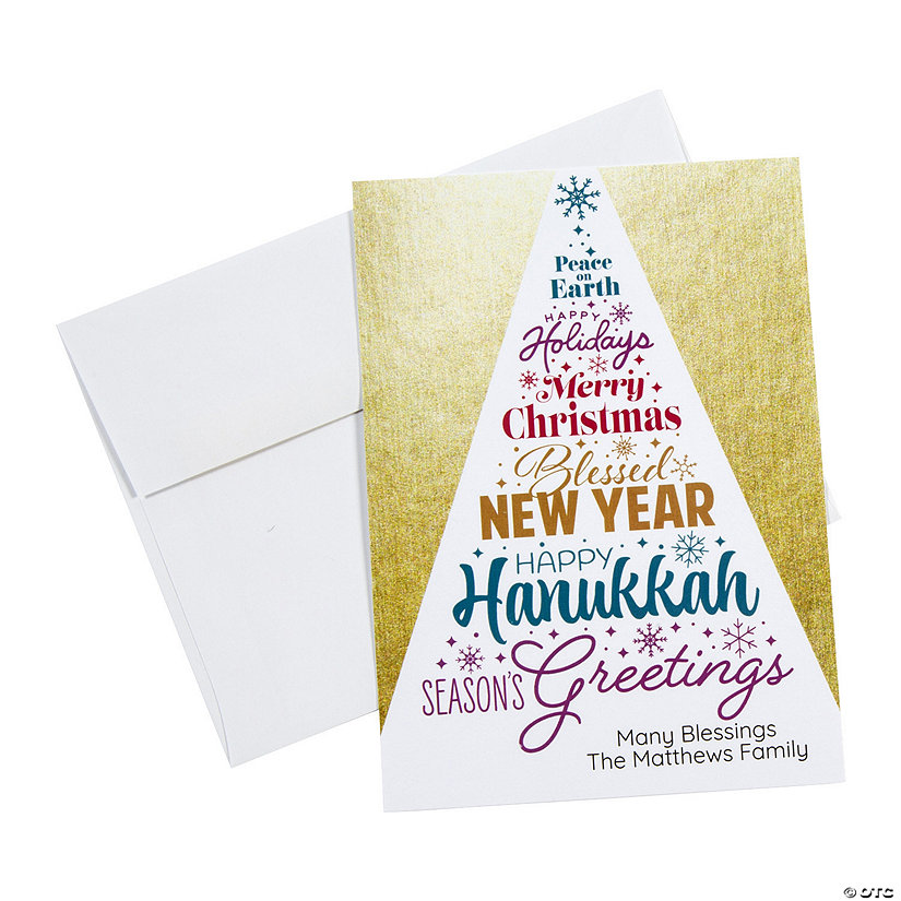 Personalized Season&#8217;s Greetings Cards - 25 Pc. Image