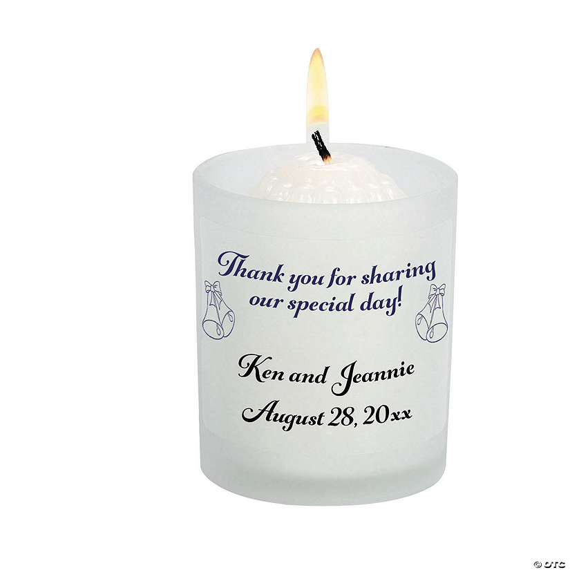 Personalized Share Our Day Wedding Votive Candle Holders - 12 Pc. Image Thumbnail