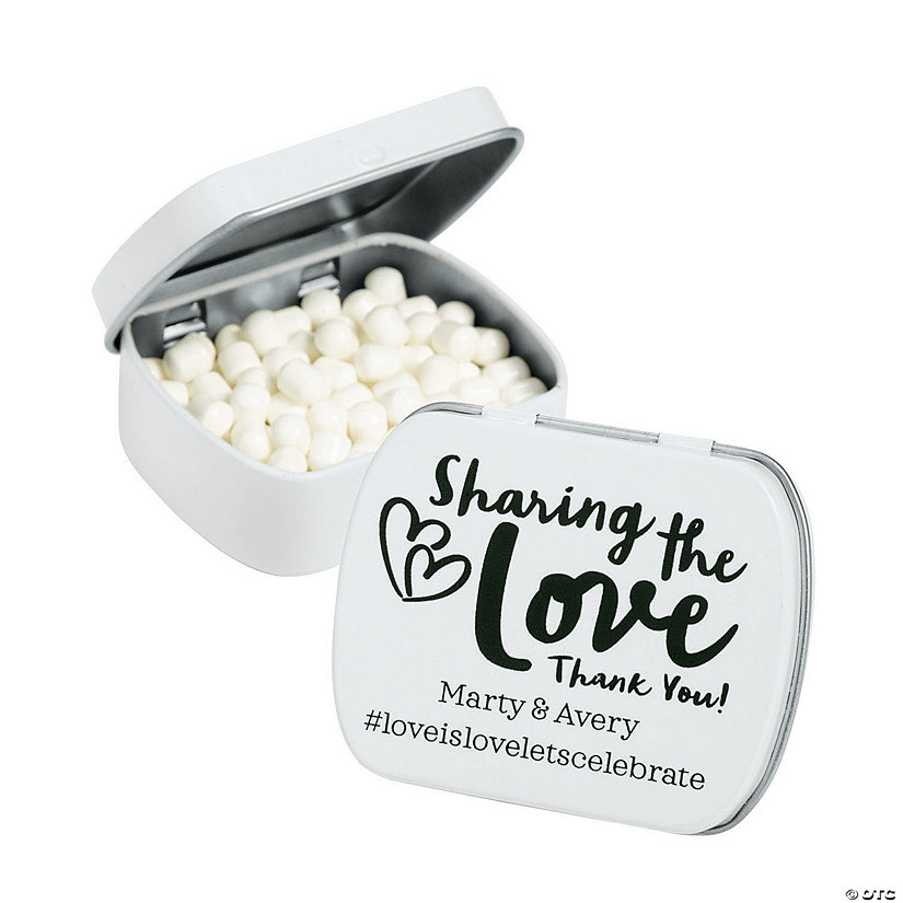 Personalized Sharing the Love Hashtag Mint Tins - 24 Pc. Image