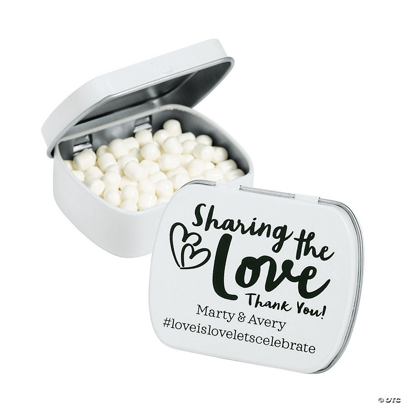 Personalized Sharing the Love Hashtag Mint Tins - 24 Pc. Image