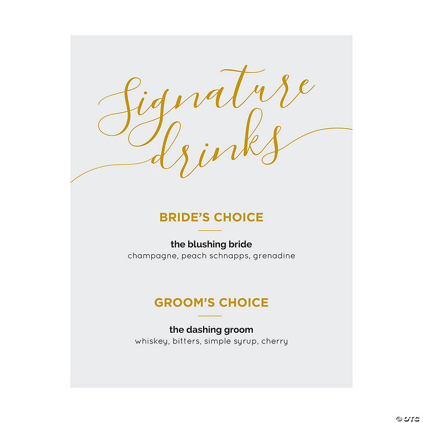 Personalized Signature Drink Table Sign Image Thumbnail