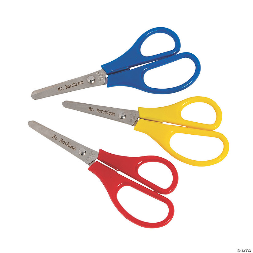 Personalized Smooth Cut Preschool Scissors - 12 Pc. Image Thumbnail
