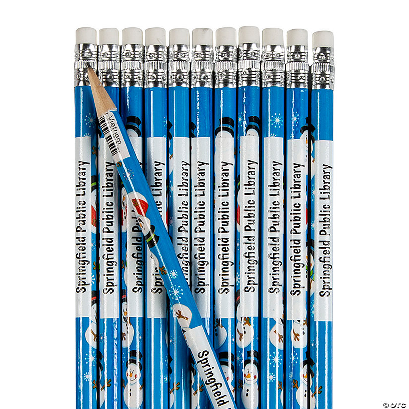 Personalized Snowmen Pencils - 24 Pc. Image