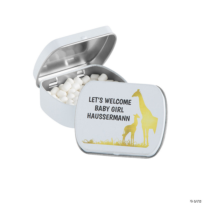 Personalized Sophisticated Safari Mint Tins - 24 Pc. Image