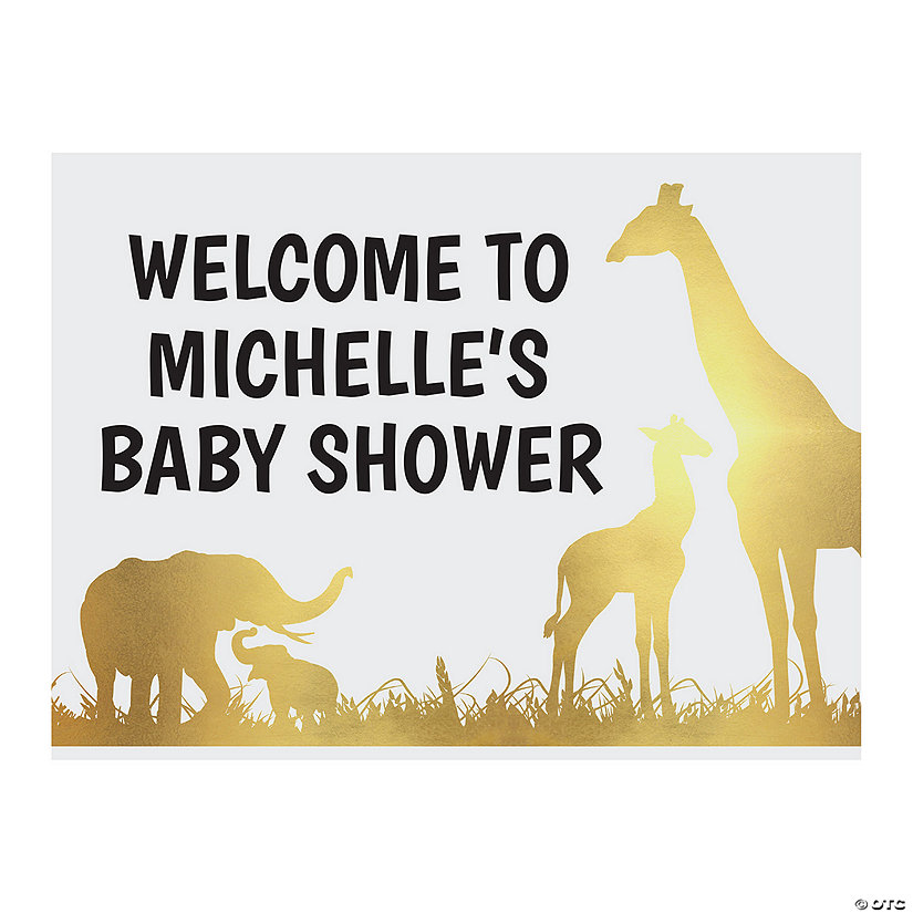 Personalized Sophisticated Safari Welcome Sign Image