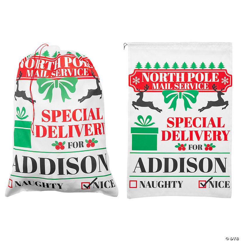 Personalized Special Delivery Santa Gift Sack Image