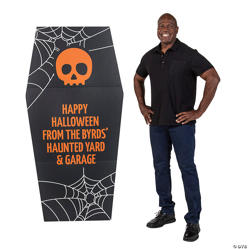 Personalized Spooky Coffin Cardboard Cutout Stand-Up Image Thumbnail