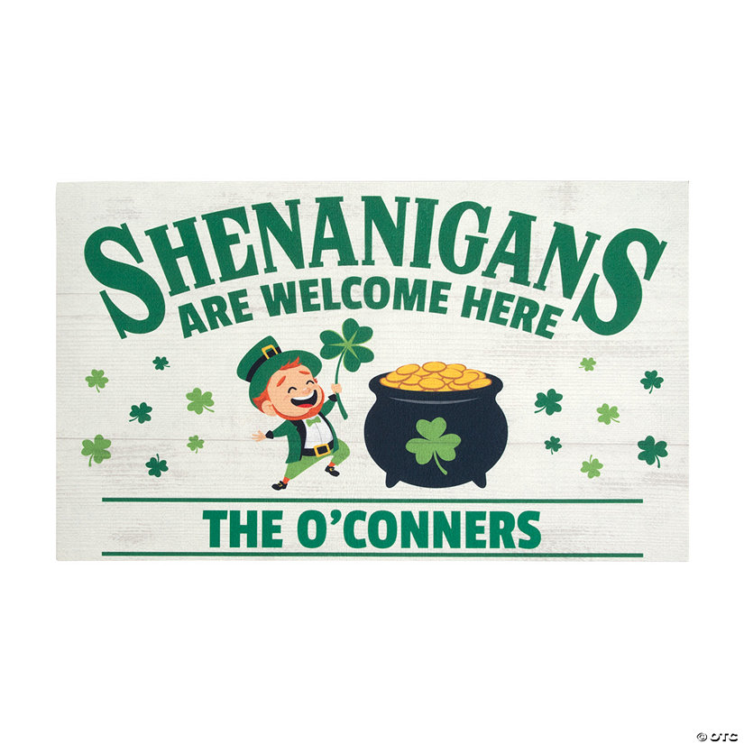 Personalized St. Patrick&amp;#8217;s Day Door Mat Image