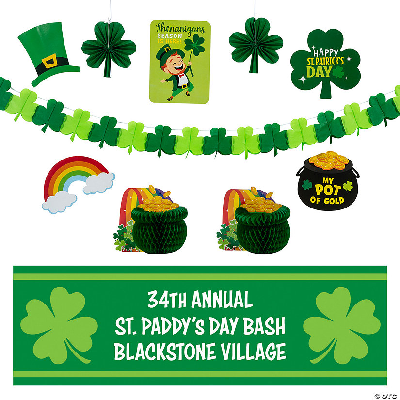 Personalized St. Patrick&amp;#8217;s Day Party Decorating Kit - 11 Pc. Image