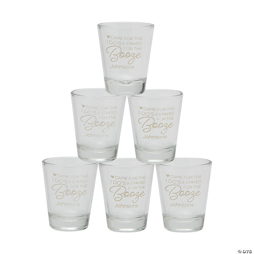 Personalized Stayed for the Booze Glass Shot Glasses - 48 Ct. Image Thumbnail