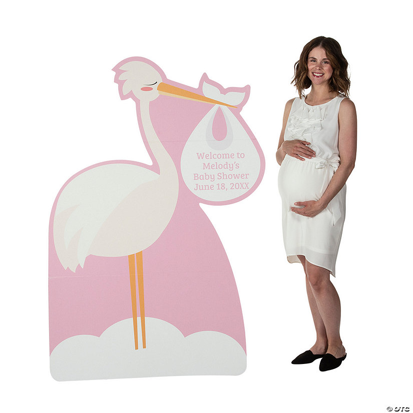 Personalized Stork Baby Shower Cardboard Cutout Stand-Up Image Thumbnail