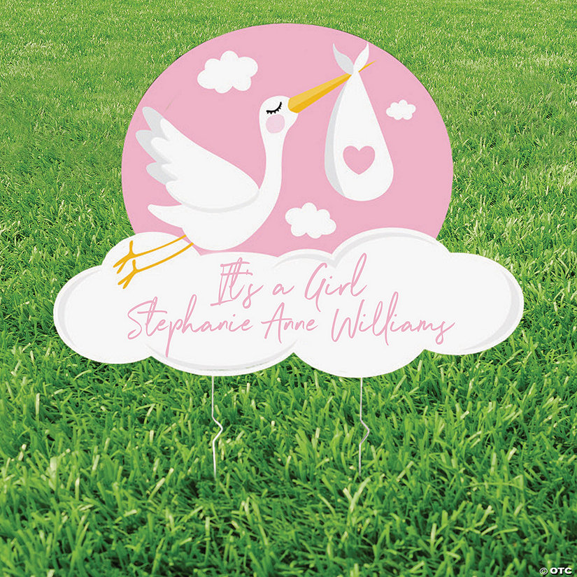 Personalized Stork Yard Sign Oriental Trading