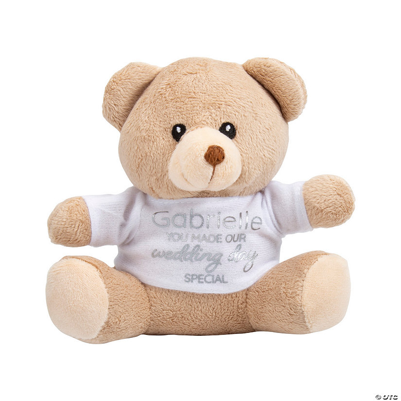 Personalized Stuffed Bears with T-Shirts Kids&#8217; Wedding Favor Kit for 6 Image Thumbnail