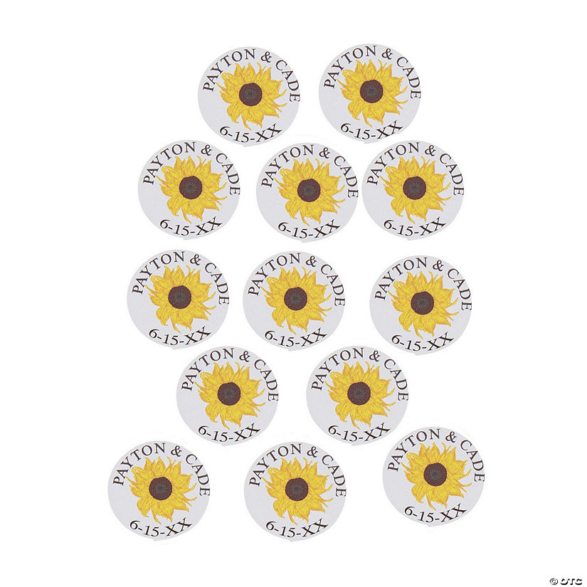 Personalized Sunflower Confetti - 50 Pc. Image Thumbnail