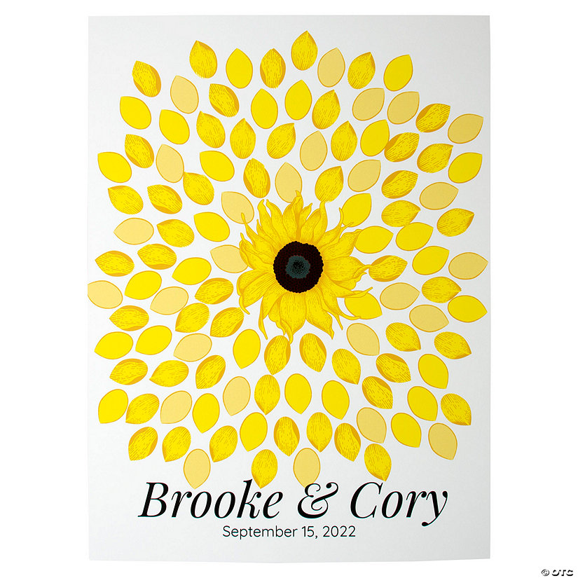 Personalized Sunflower Wedding Guest Sign Discontinued