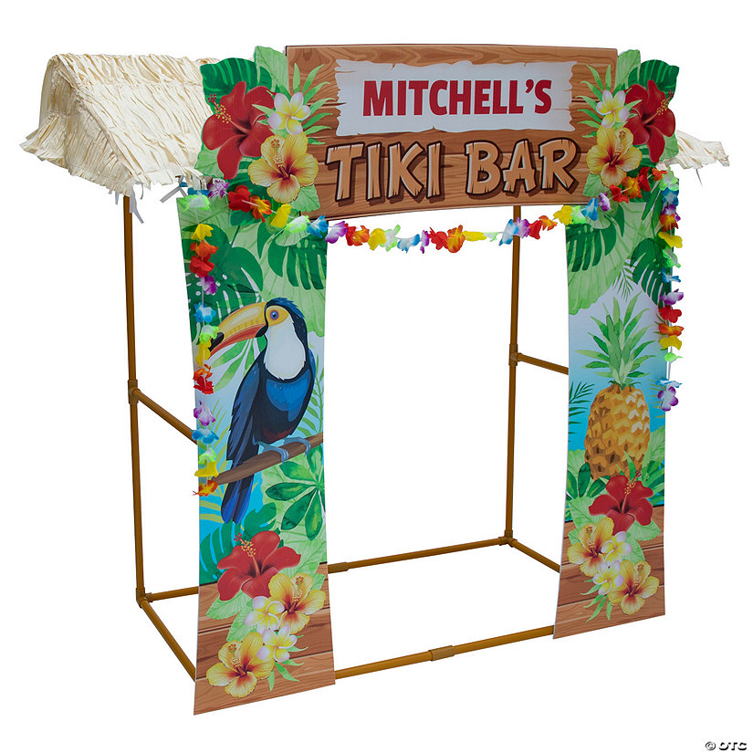 Personalized Tabletop Luau Hut with Frame Image Thumbnail