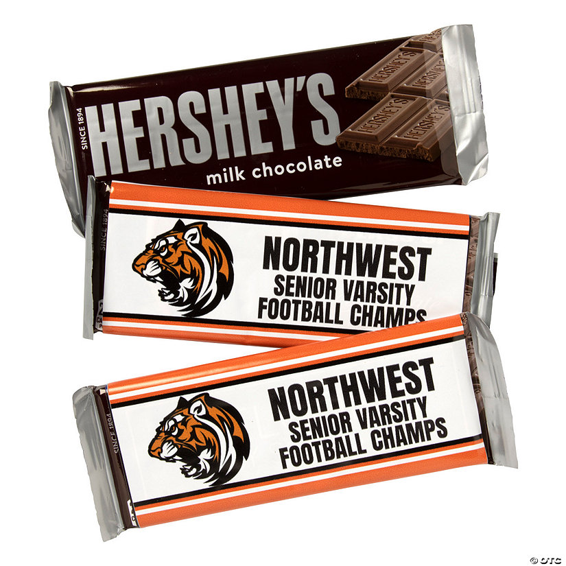 Personalized Team Spirit Candy Bar Sticker Labels - 12 Pc. Image Thumbnail