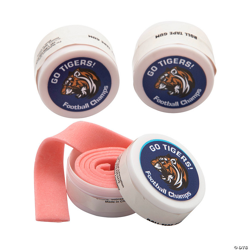 Personalized Team Spirit Roll Tape Gum 12 Pc. Oriental Trading