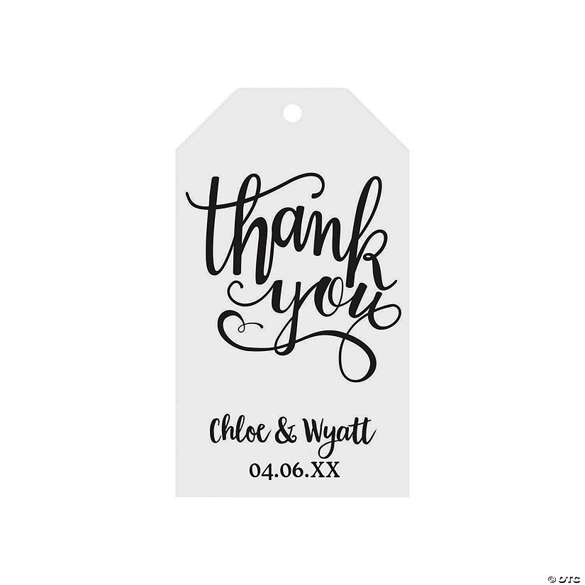 Personalized Thank You Favor Tags - 24 Pc. Image Thumbnail