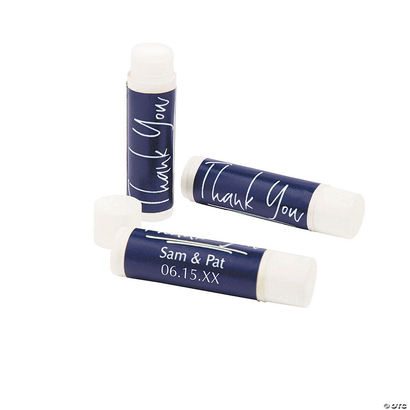 Personalized Thank You Lip Balm Covers - 12 Pc. Image Thumbnail
