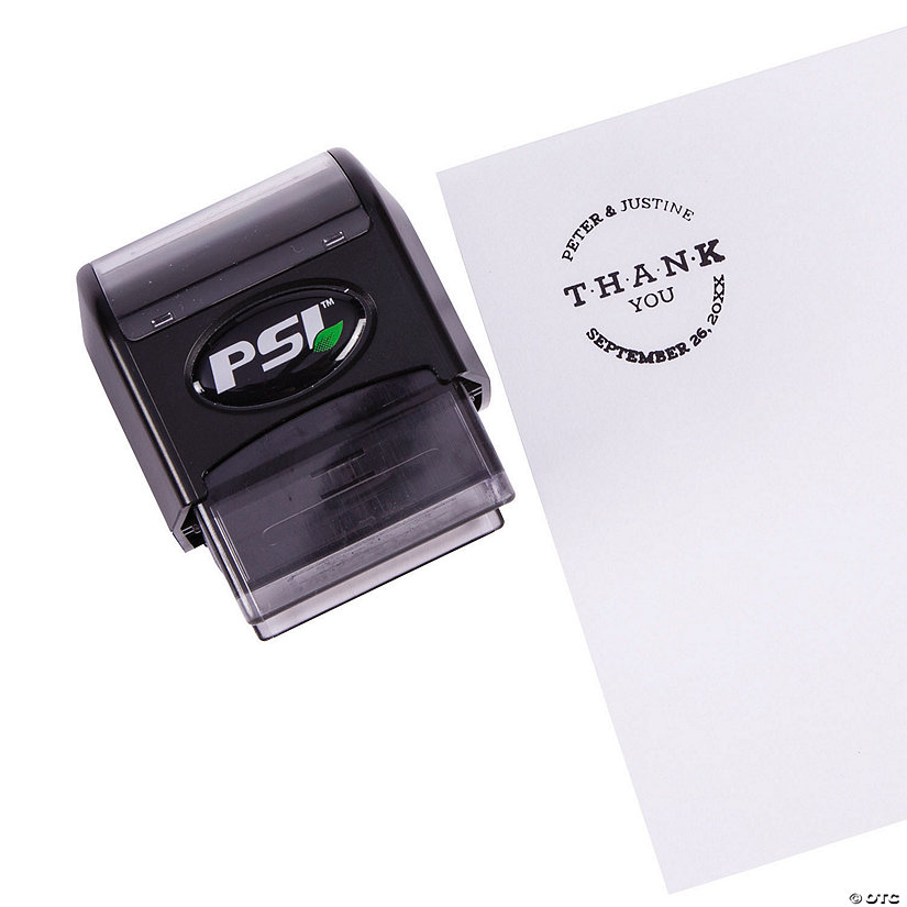 Personalized Thank You Round Self-Inking Stamper Image Thumbnail