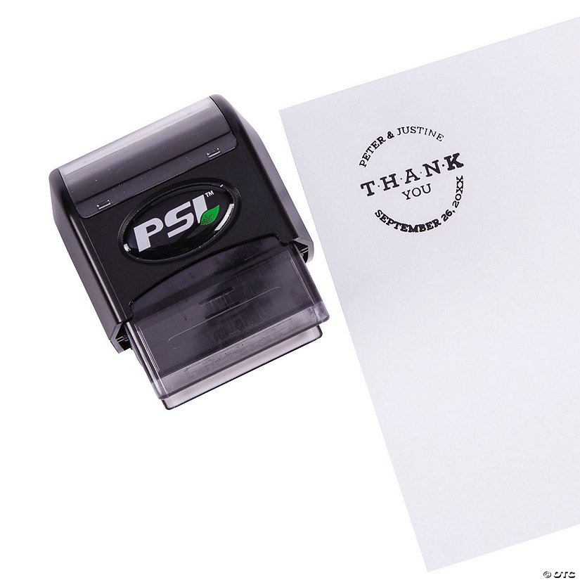 Personalized Thank You Round Self-Inking Stamper Image