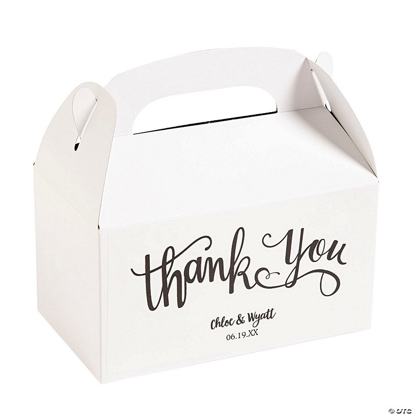 Personalized Thank You Treat Boxes Oriental Trading