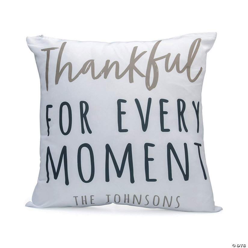 Personalized Thankful for Every Moment Pillow Image