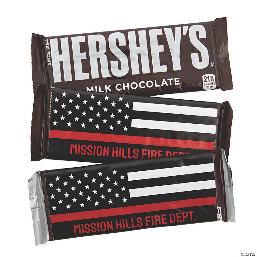 Personalized Thin Line Candy Bar Sticker Labels - 12 Pc. Image