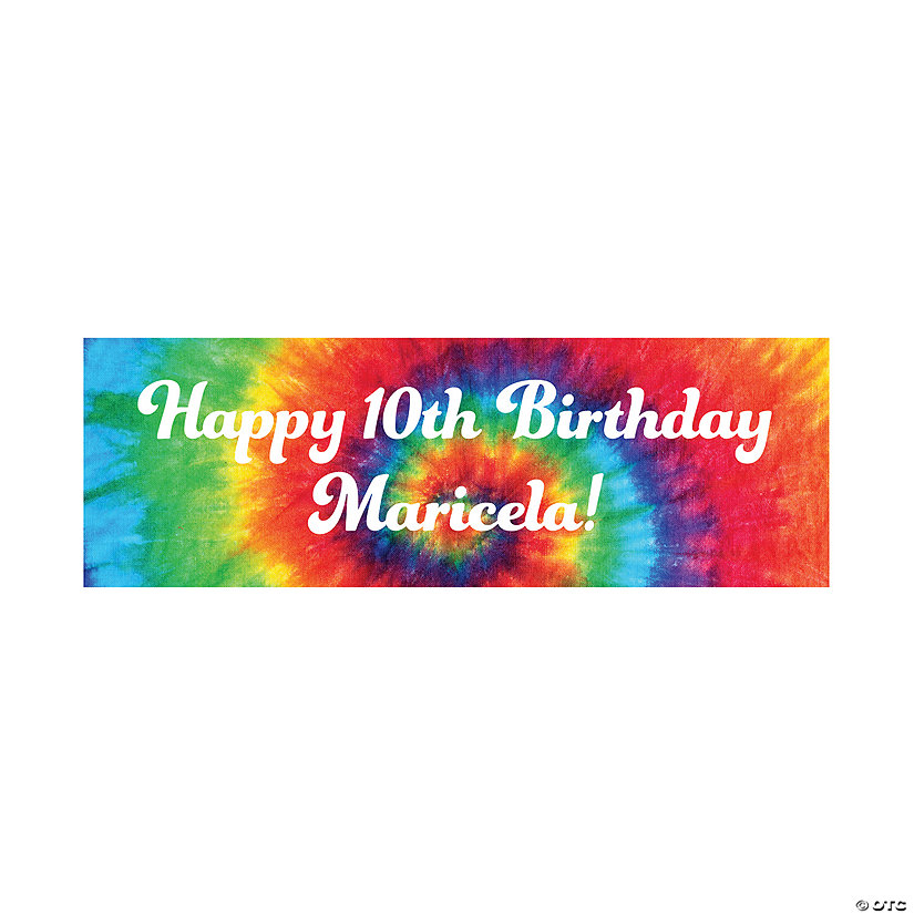 Personalized Tie-Dye Banner - Small Image Thumbnail