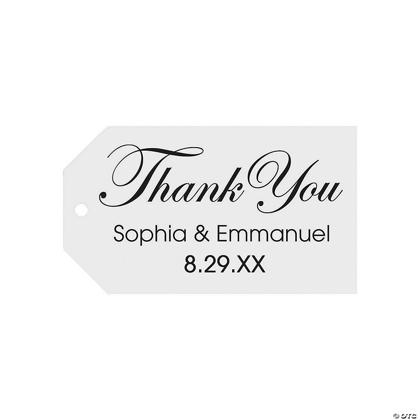 Personalized Traditional Script Favor Tags - 24 Pc. Image Thumbnail
