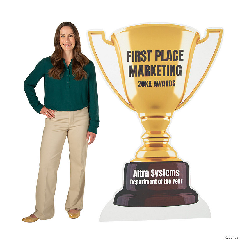 Personalized Trophy Cardboard Cutout Stand-Up Image Thumbnail