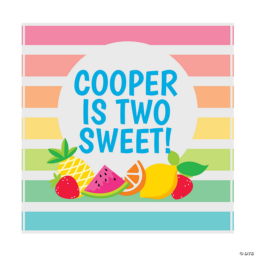 Personalized Tutti Frutti Two-Sweet Backdrop Image